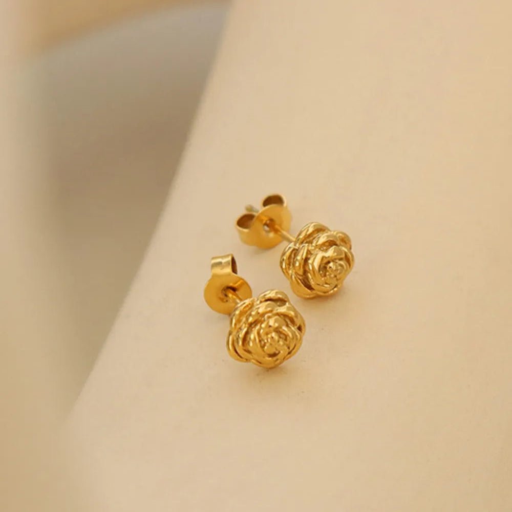Petal Gleam Studs - Ivory Embers