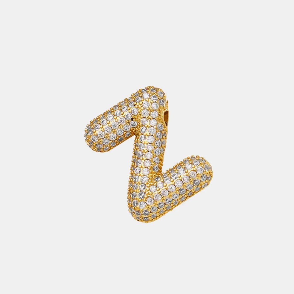 EmberLuxe "Glimmer" Bubble letter Pendant (V - Z) - Ivory Embers