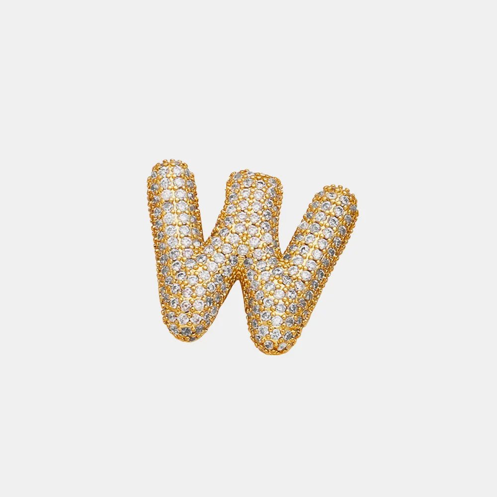 EmberLuxe "Glimmer" Bubble letter Pendant (V - Z) - Ivory Embers