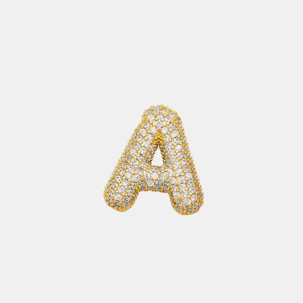EmberLuxe "Glimmer" Bubble Letter Pendant (A - K) - Ivory Embers