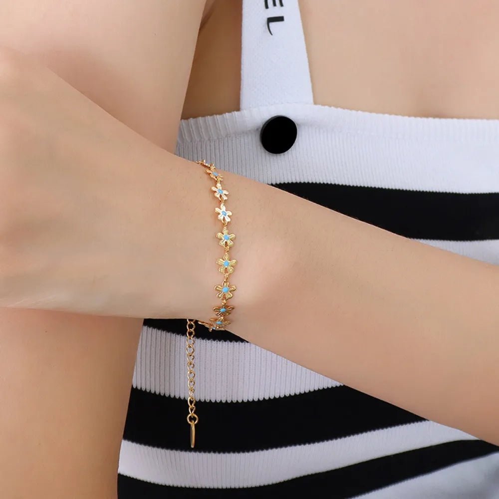 The Golden Bloom Bracelet - Ivory Embers