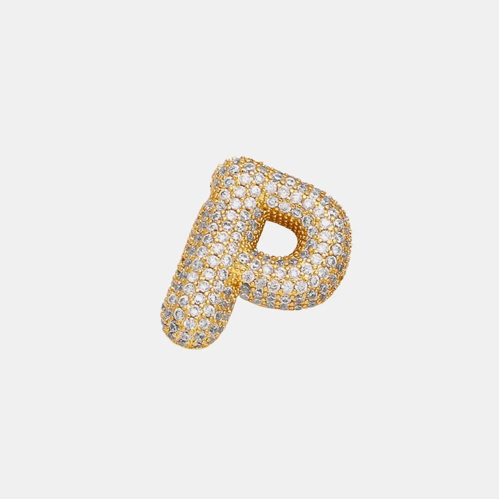 EmberLuxe "Glimmer" Bubble Letter Pendant (L - U) - Ivory Embers