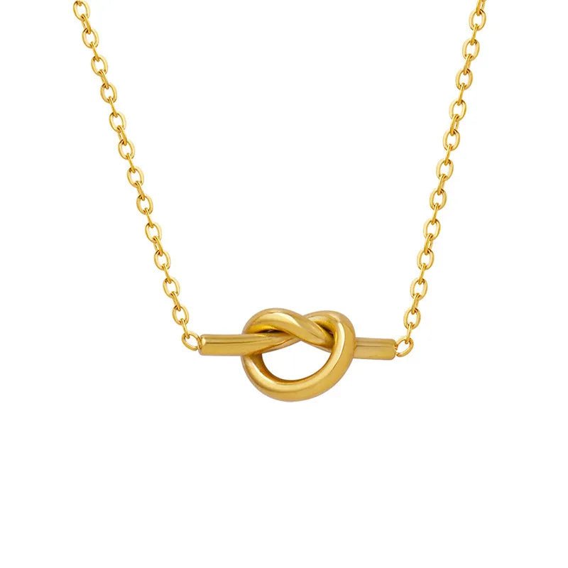 Solstice Knot Necklace - Ivory Embers