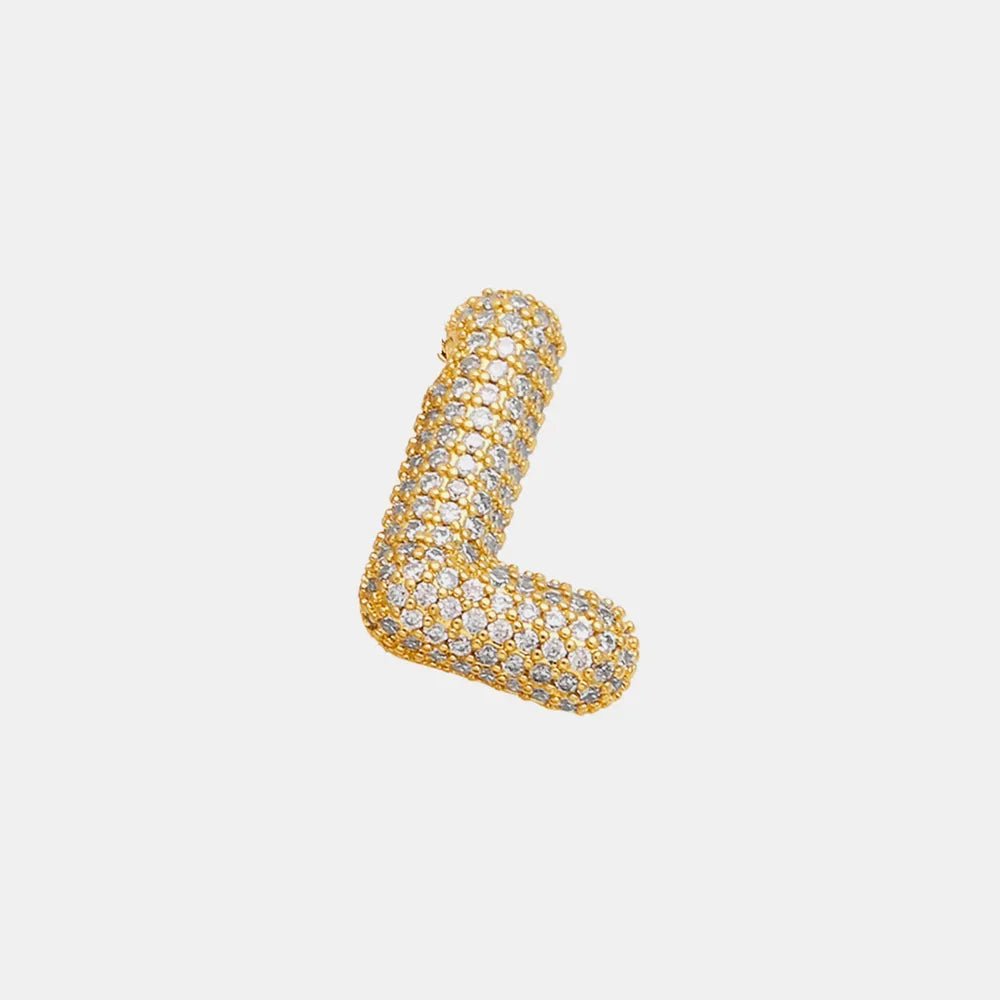 EmberLuxe "Glimmer" Bubble Letter Pendant (L - U) - Ivory Embers
