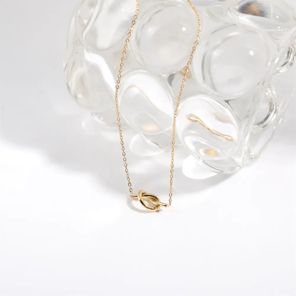 Solstice Knot Necklace - Ivory Embers