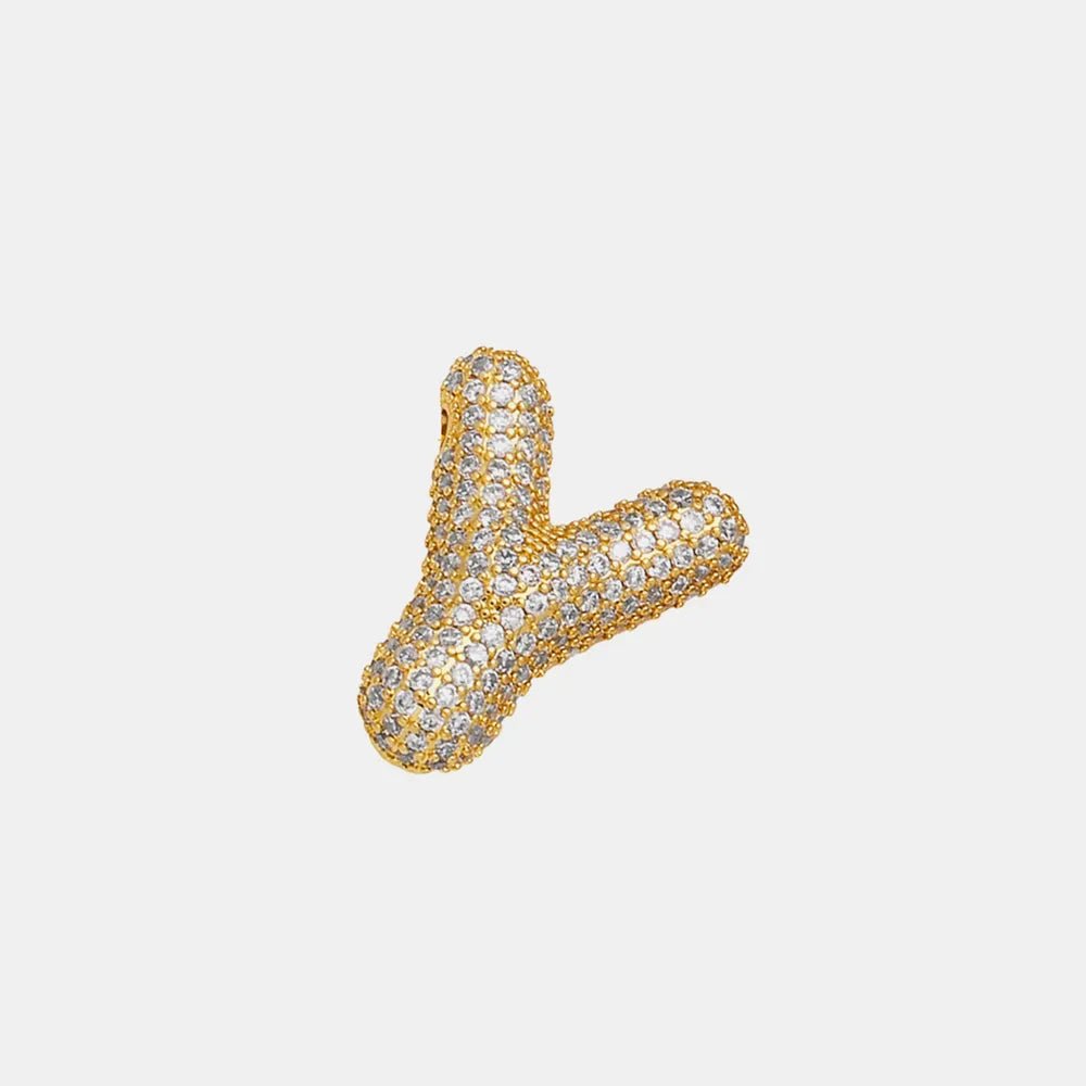 EmberLuxe "Glimmer" Bubble letter Pendant (V - Z) - Ivory Embers