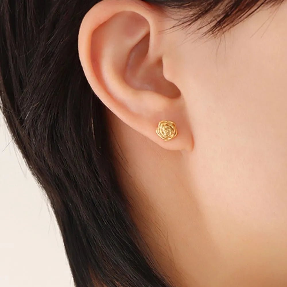 Petal Gleam Studs - Ivory Embers