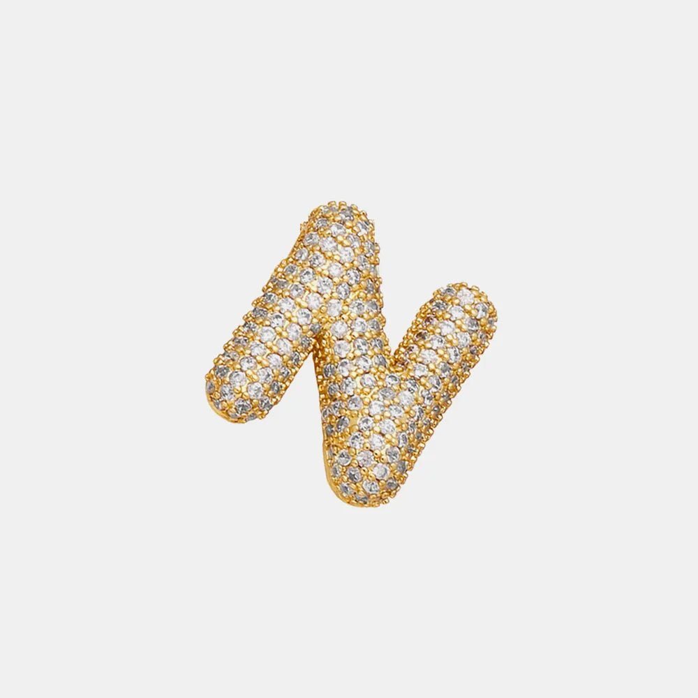 EmberLuxe "Glimmer" Bubble Letter Pendant (L - U) - Ivory Embers