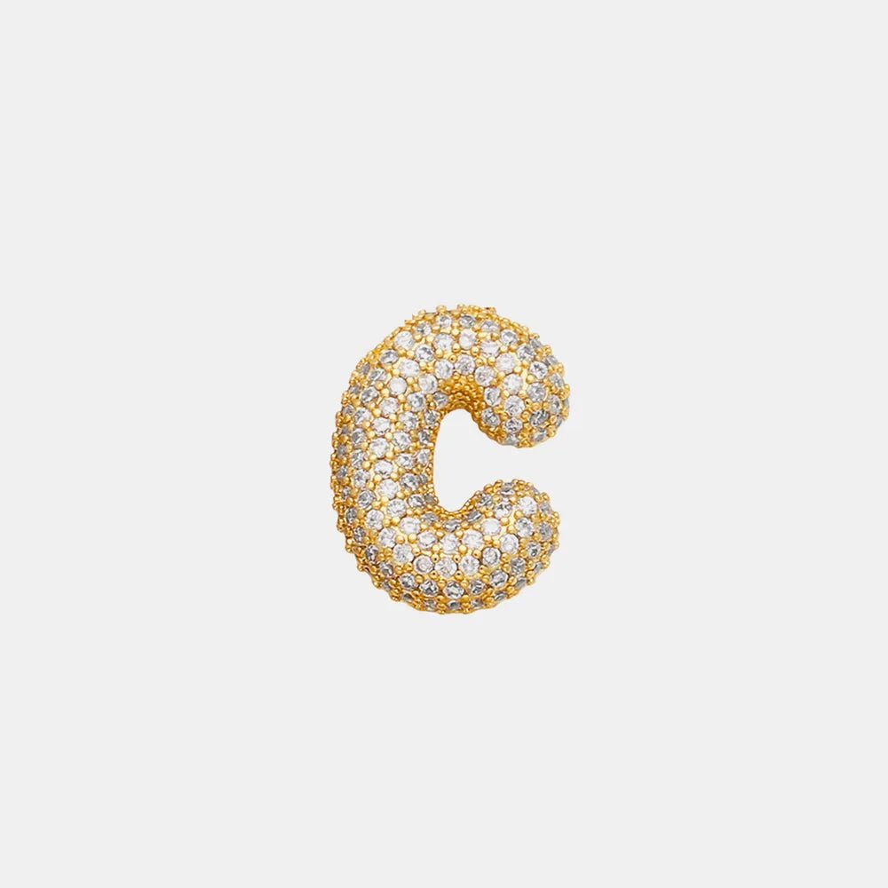 EmberLuxe "Glimmer" Bubble Letter Pendant (A - K) - Ivory Embers