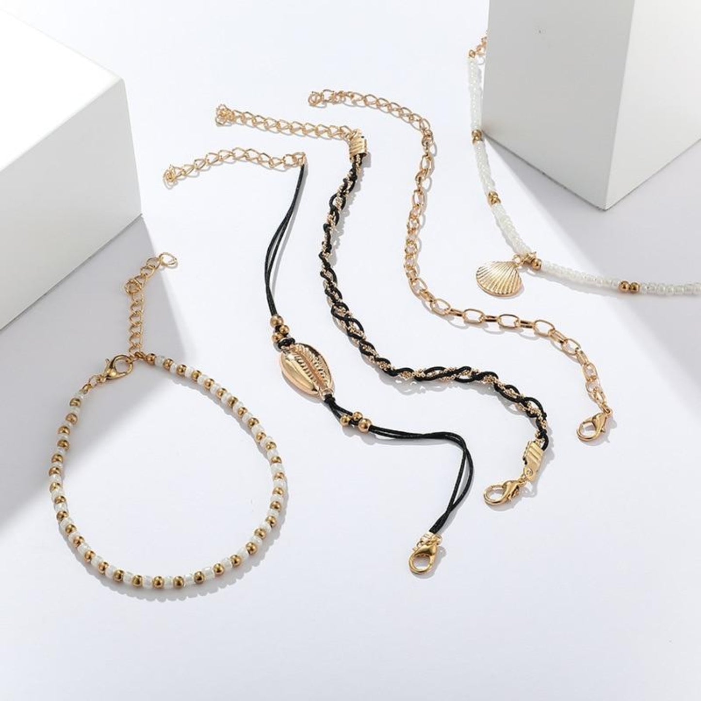 Golden Shore Anklet - Ivory Embers