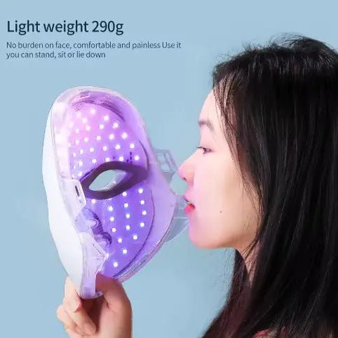 GlowWave Halo: Wireless 7 - Color LED Photon Face Mask - Ivory Embers