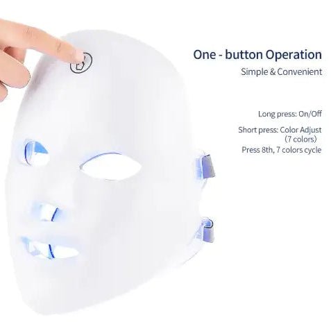 GlowWave Halo: Wireless 7 - Color LED Photon Face Mask - Ivory Embers
