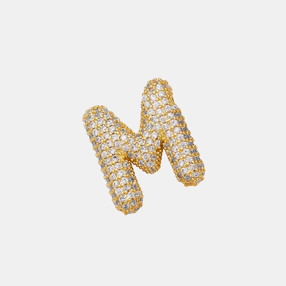 EmberLuxe "Glimmer" Bubble Letter Pendant (L - U) - Ivory Embers