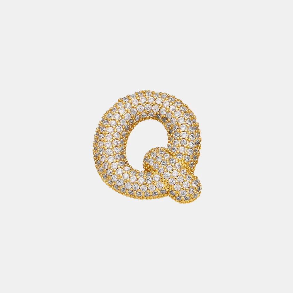 EmberLuxe "Glimmer" Bubble Letter Pendant (L - U) - Ivory Embers