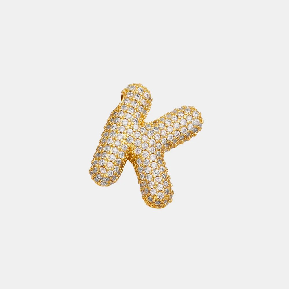 EmberLuxe "Glimmer" Bubble Letter Pendant (A - K) - Ivory Embers