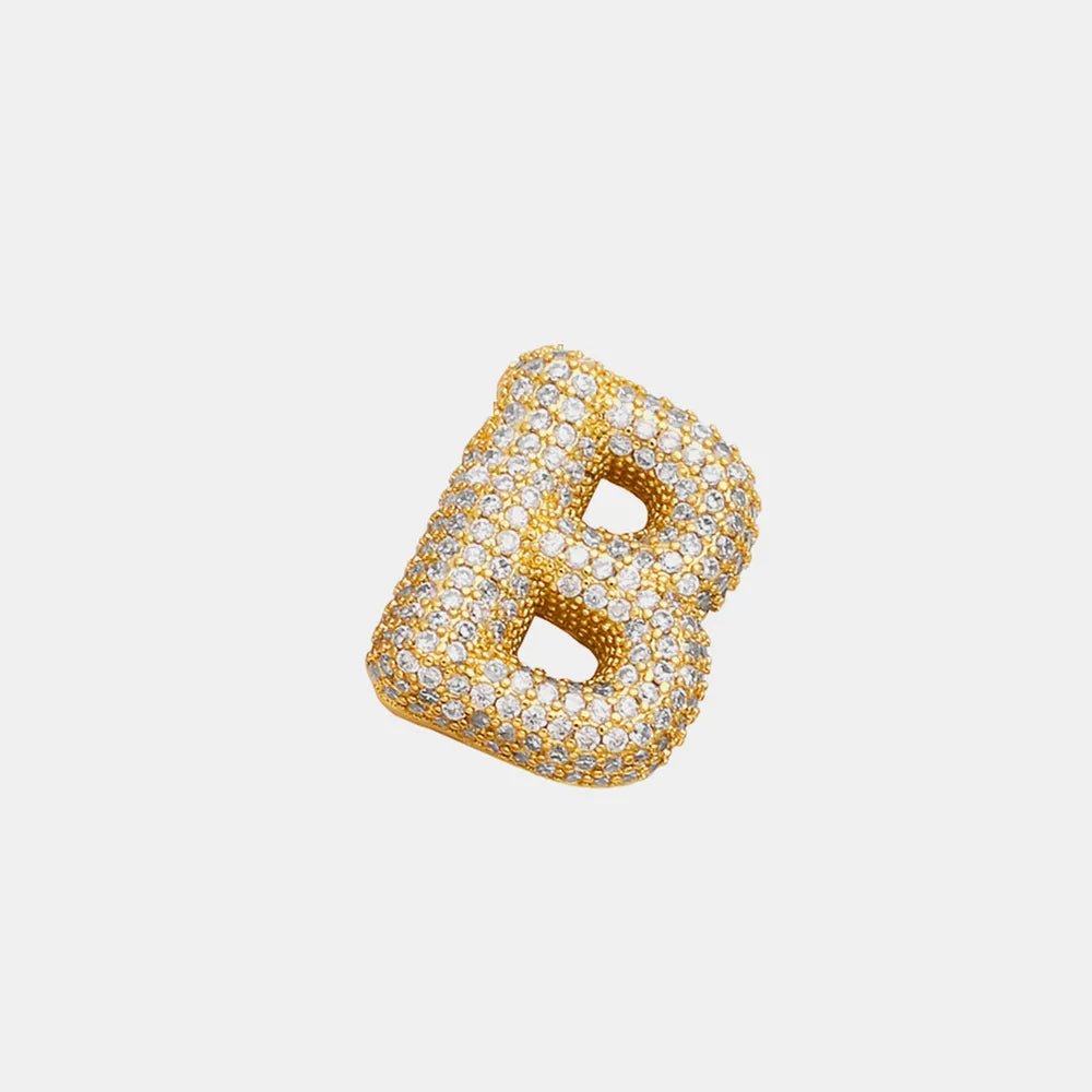 EmberLuxe "Glimmer" Bubble Letter Pendant (A - K) - Ivory Embers
