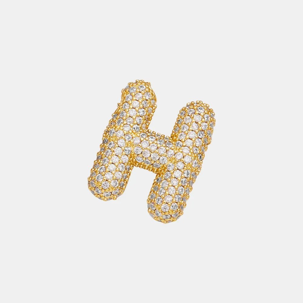 EmberLuxe "Glimmer" Bubble Letter Pendant (A - K) - Ivory Embers
