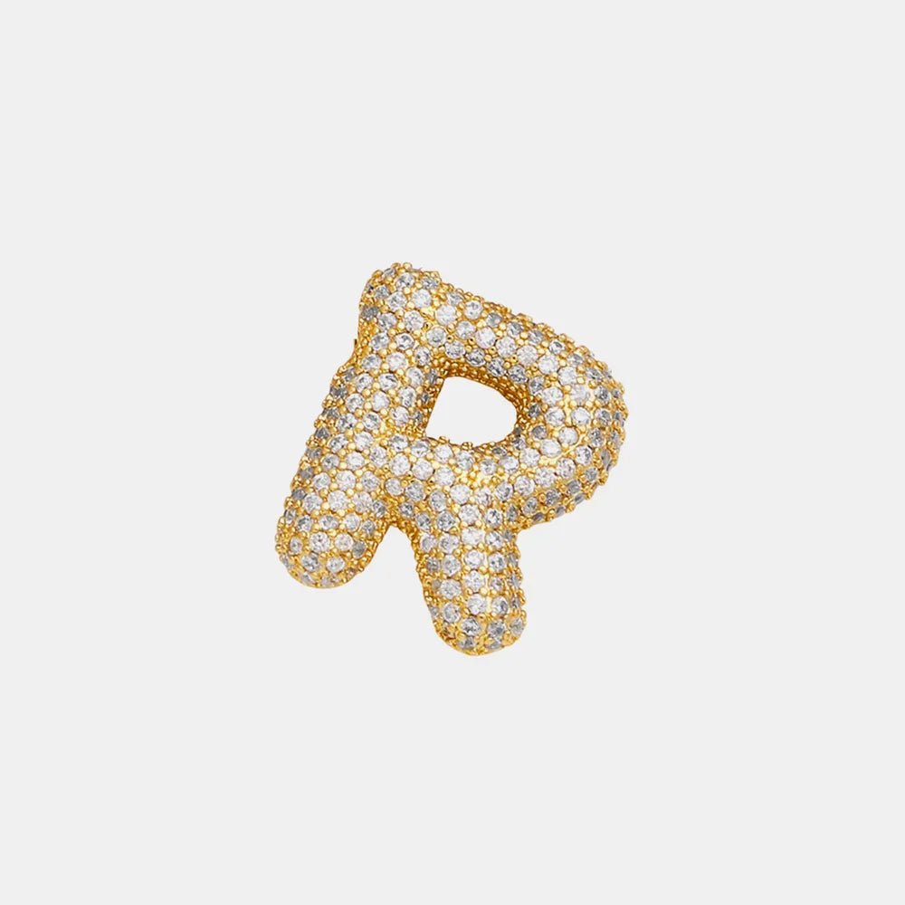 EmberLuxe "Glimmer" Bubble Letter Pendant (L - U) - Ivory Embers