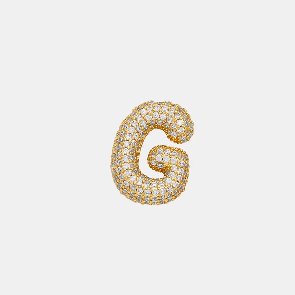 EmberLuxe "Glimmer" Bubble Letter Pendant (A - K) - Ivory Embers