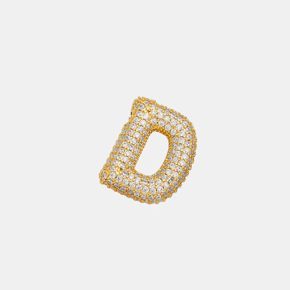 EmberLuxe "Glimmer" Bubble Letter Pendant (A - K) - Ivory Embers