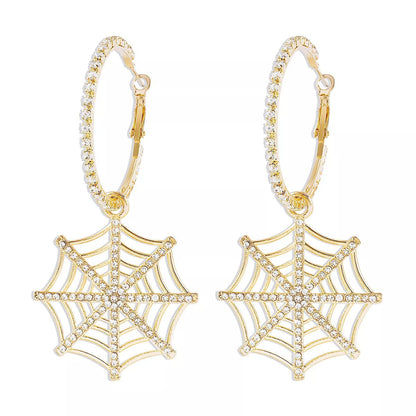 Midnight Web Cascade Earrings - Ivory Embers