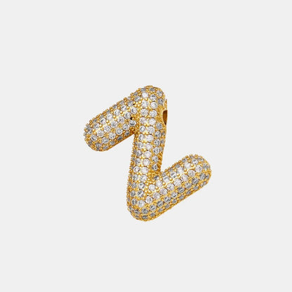EmberLuxe "Glimmer" Bubble letter Pendant (V - Z) - Ivory Embers