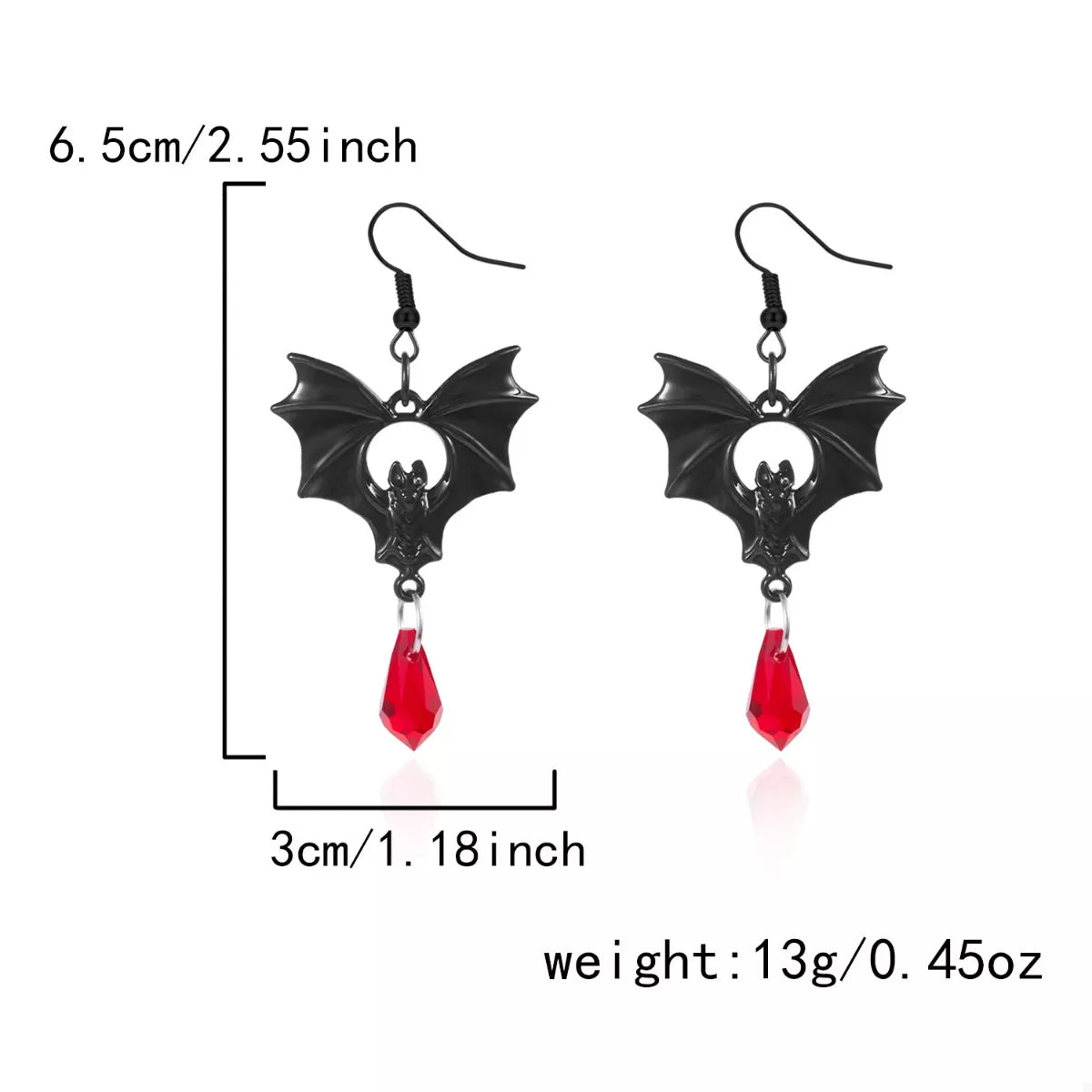 Twilight Wing Drop Earrings - Ivory Embers