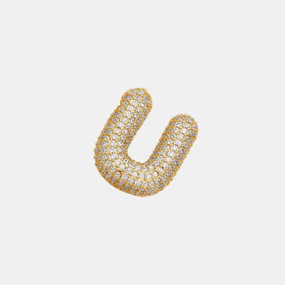 EmberLuxe "Glimmer" Bubble Letter Pendant (L - U) - Ivory Embers