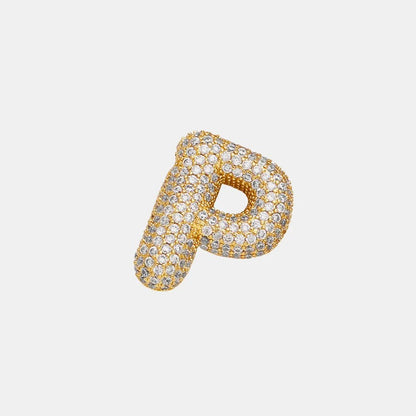 EmberLuxe "Glimmer" Bubble Letter Pendant (L - U) - Ivory Embers
