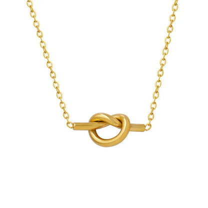 Solstice Knot Necklace - Ivory Embers