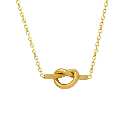 Solstice Knot Necklace - Ivory Embers