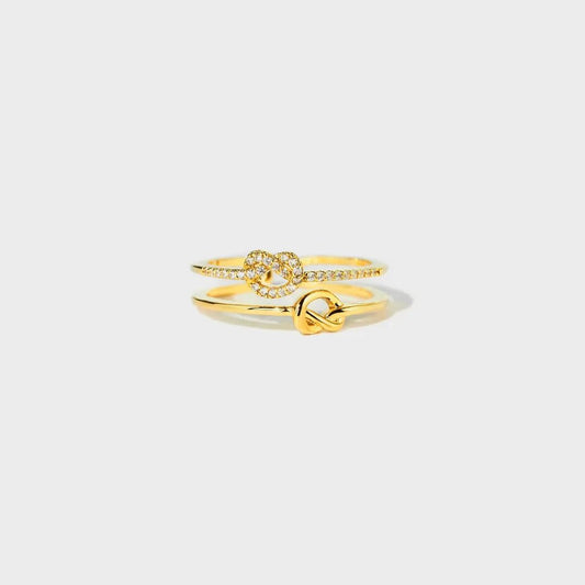 EmberBind Knot Ring - Ivory Embers