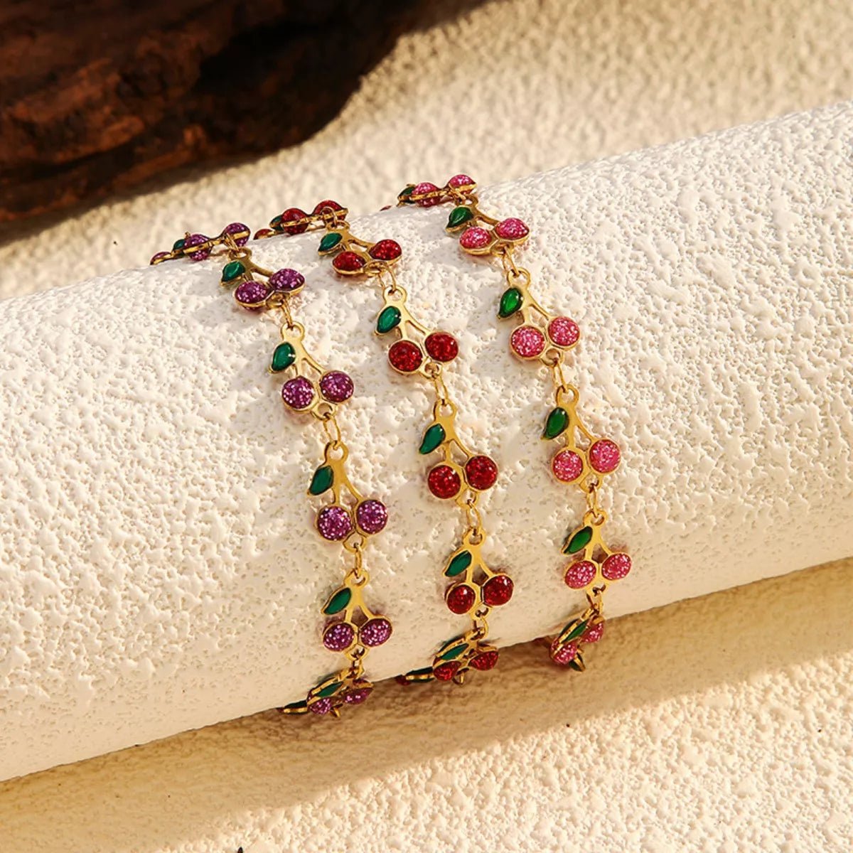Scarlet Bloom Bracelet - Ivory Embers
