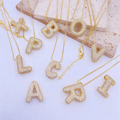 EmberLuxe "Glimmer" Bubble letter Pendant (V - Z) - Ivory Embers