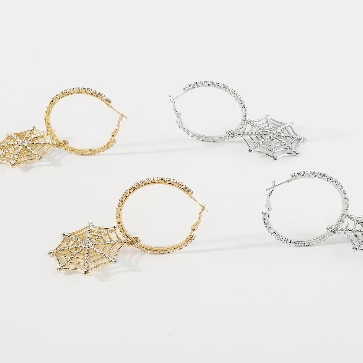 Midnight Web Cascade Earrings - Ivory Embers