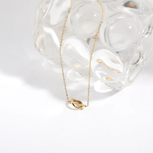 Solstice Knot Necklace - Ivory Embers