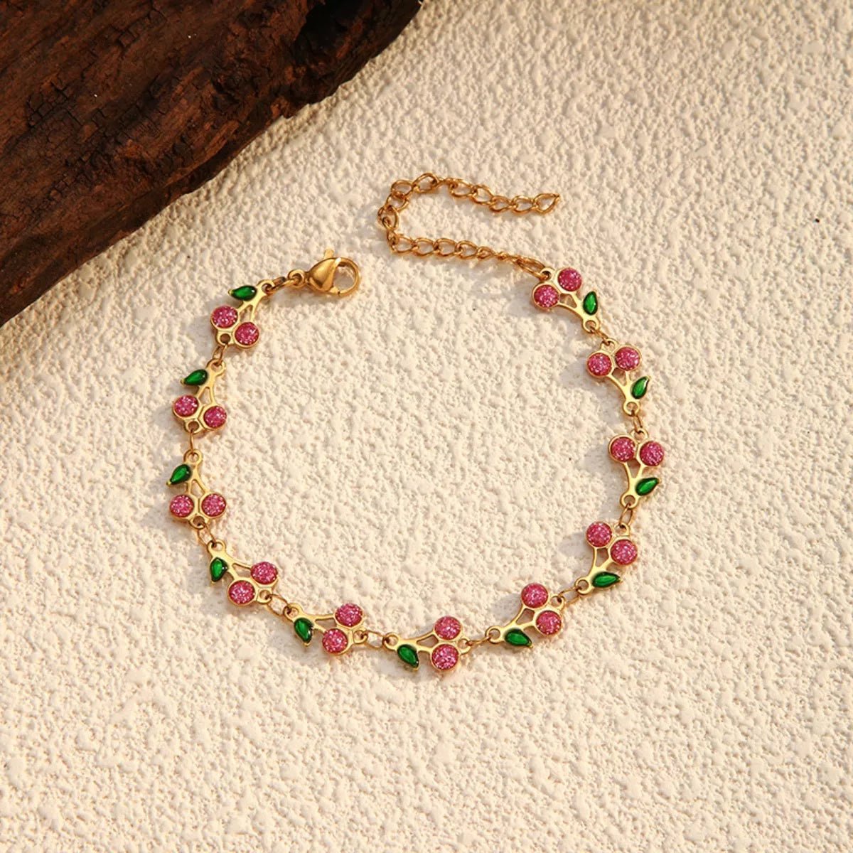 Scarlet Bloom Bracelet - Ivory Embers