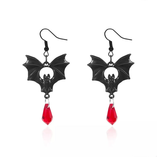 Twilight Wing Drop Earrings - Ivory Embers