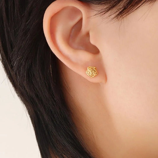 Petal Gleam Studs - Ivory Embers