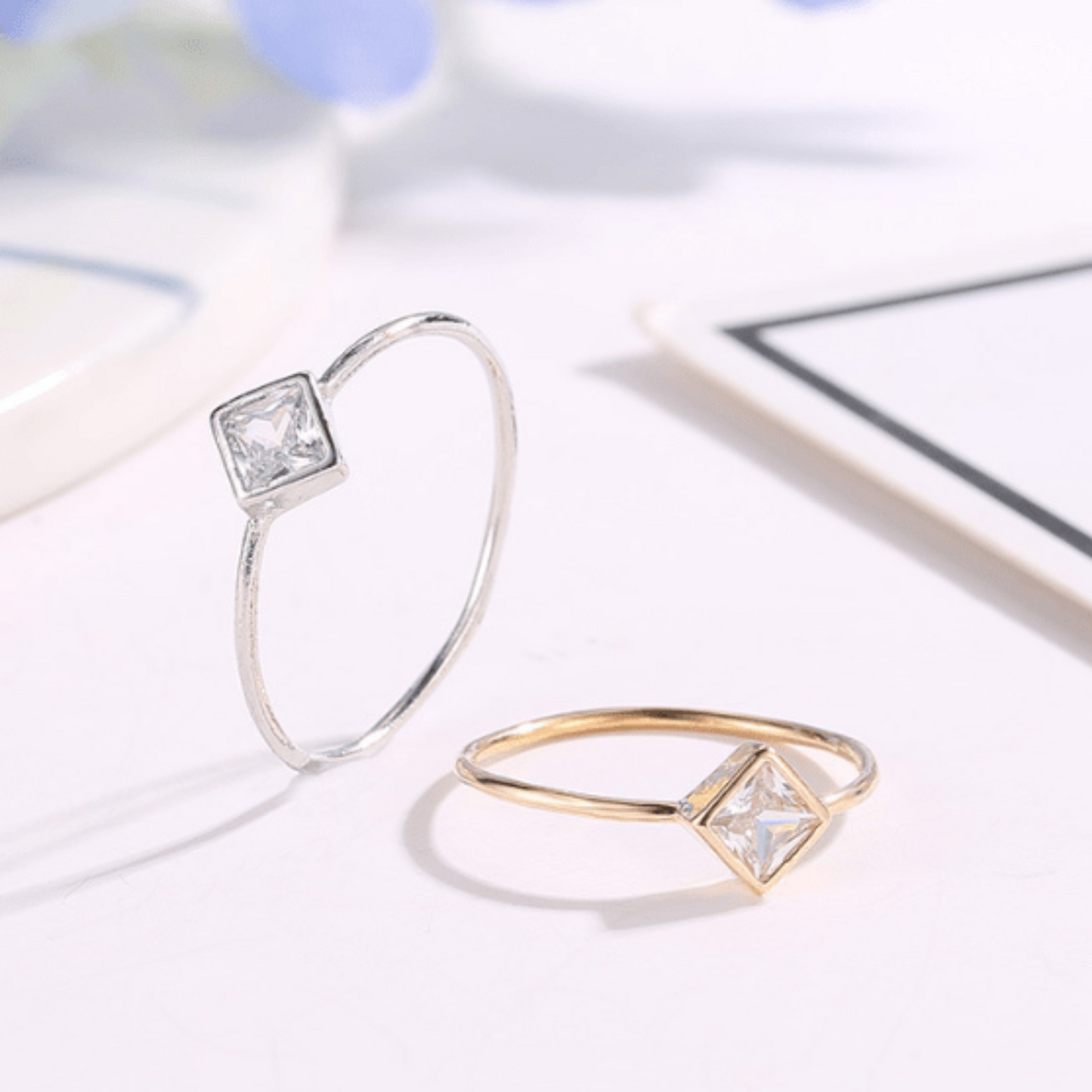 Trinity Stack Ring Set - Ivory Embers