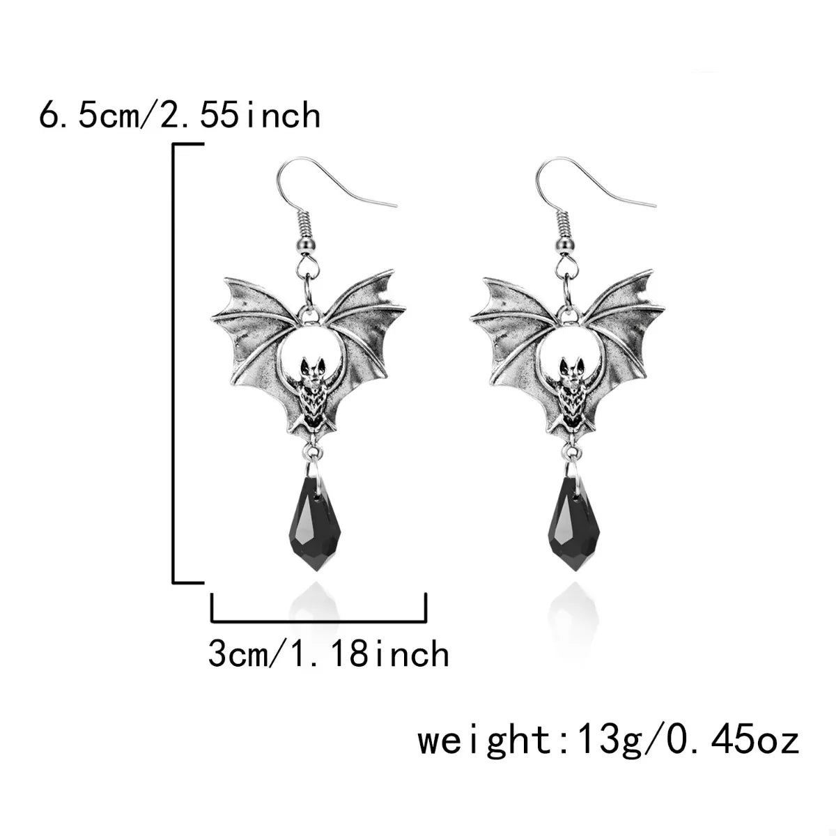 Twilight Wing Drop Earrings - Ivory Embers