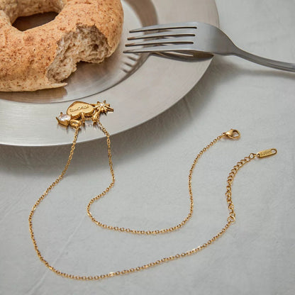 'Mom' Heart Necklace - Ivory Embers