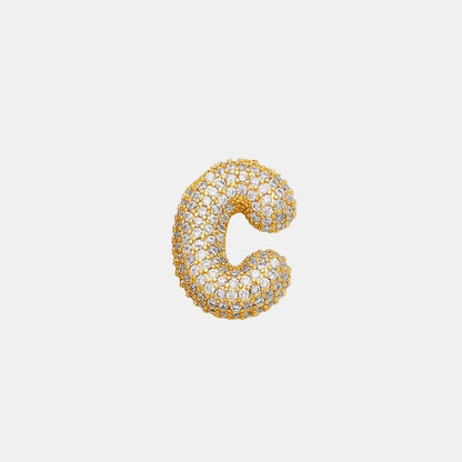 EmberLuxe "Glimmer" Bubble Letter Pendant (A - K) - Ivory Embers