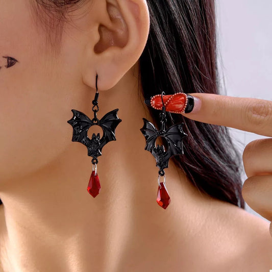 Twilight Wing Drop Earrings - Ivory Embers
