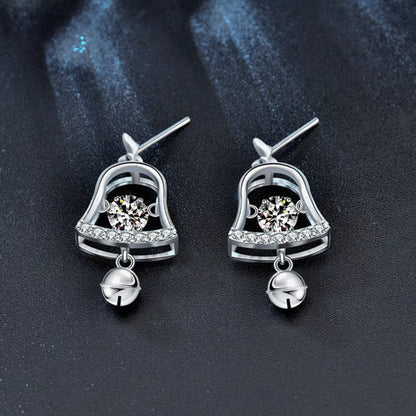 Silver Bell Earrings - Ivory Embers