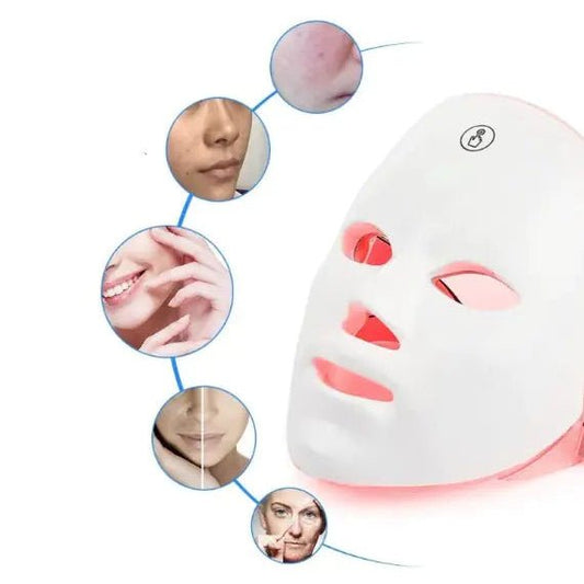 GlowWave Halo: Wireless 7 - Color LED Photon Face Mask - Ivory Embers