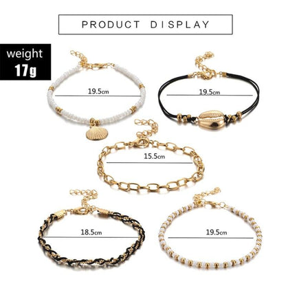 Golden Shore Anklet - Ivory Embers