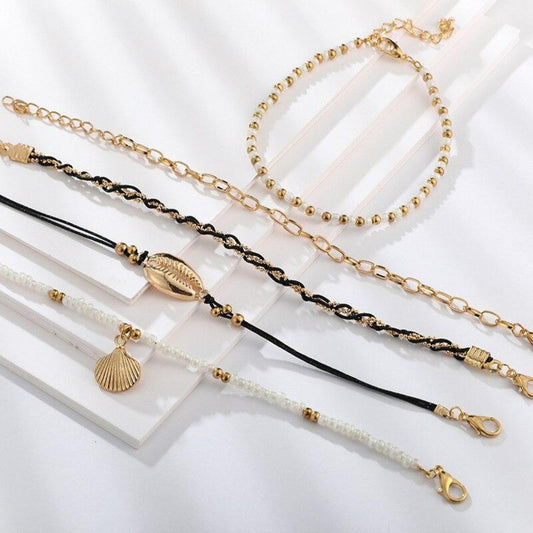Golden Shore Anklet - Ivory Embers