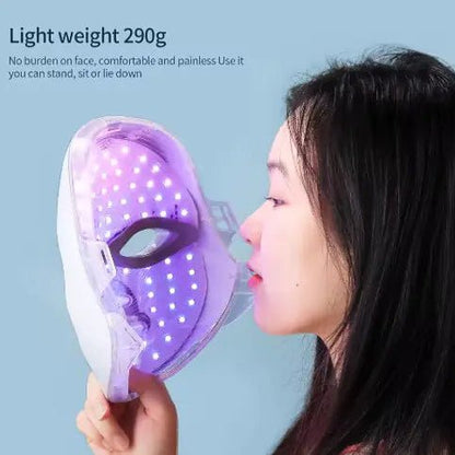 GlowWave Halo: Wireless 7 - Color LED Photon Face Mask - Ivory Embers