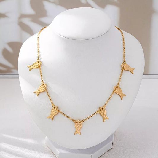 Gilded Current Necklace - Ivory Embers